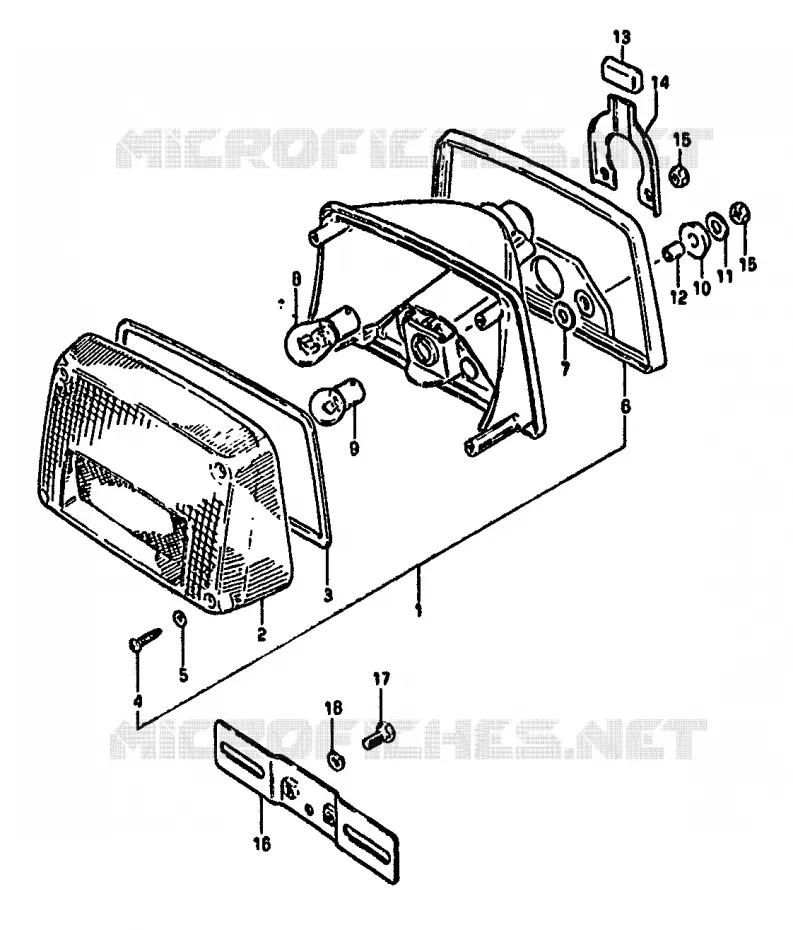 TAIL LIGHT (E6,E24) Suzuki MOTO 550 GS 1982  GS550MZ(X/Z)