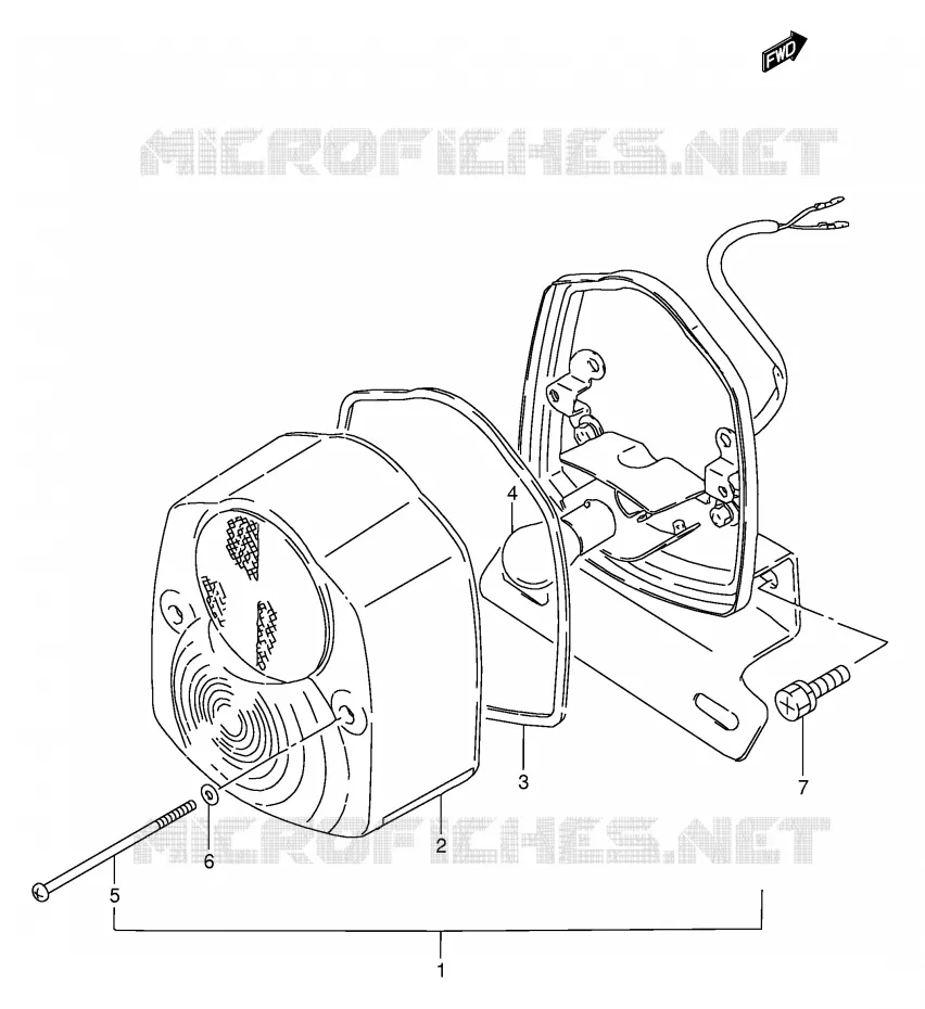 TAIL LIGHT (FZ50NP E26) Suzuki SCOOTER 50 FZ 1990  FZ50L(E1)