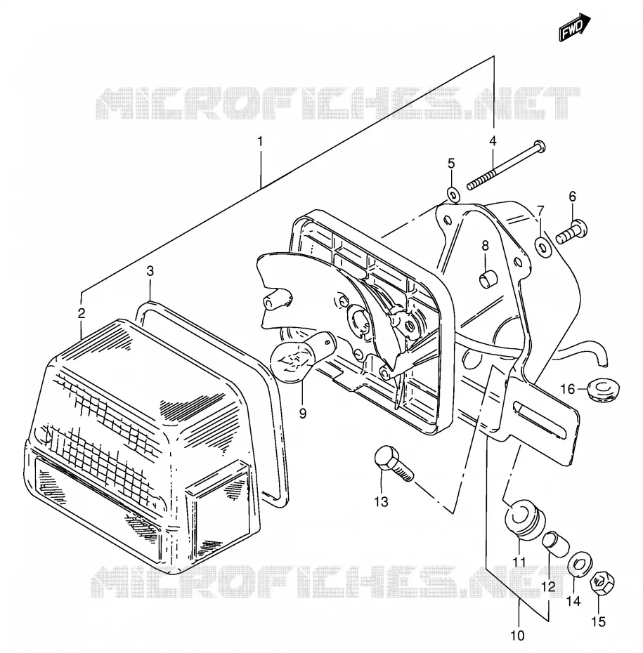 TAIL LIGHT (MODEL N/R E30) Suzuki MOTO 125 GN 1983  GN125D(E1)