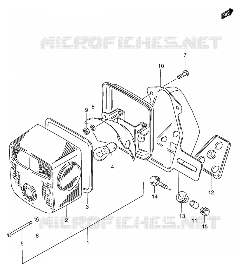 TAIL LIGHT (MODEL T/W/X E1,E2,E4,E24,E34,P37,E71) Suzuki MOTO 250 GN 2000  GN250Y(E2)
