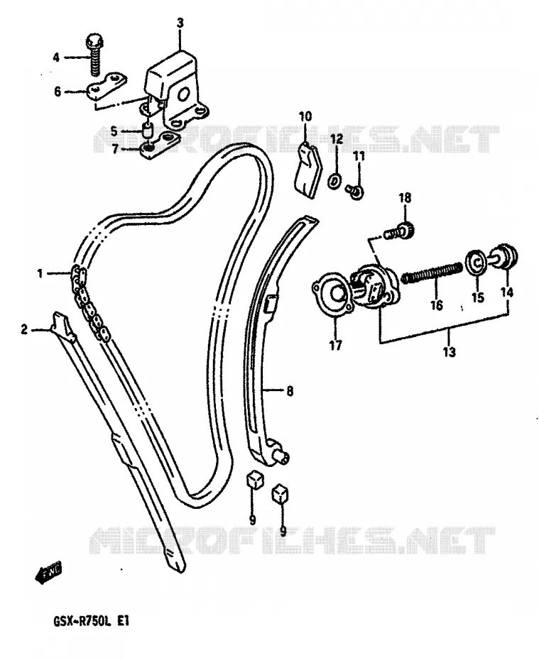 TIMING (MODEL J/K) Suzuki MOTO 750 GSX-R 1989  GSX-R750K(K/L/M)