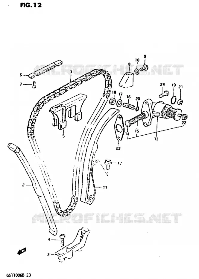 TIMING (MODEL Z) Suzuki MOTO 1100 GS-G 1983  GS1100GD(Z/D)