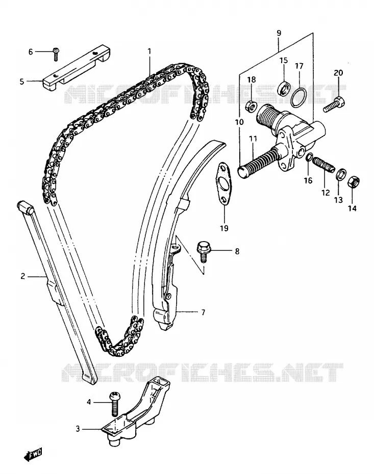 TIMING Suzuki MOTO 1150 GS 1985  GS1150ESF(E/F/G)