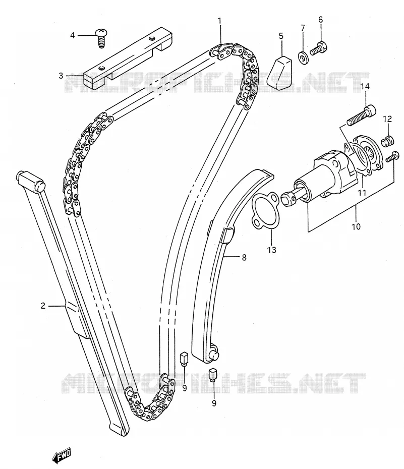 TIMING Suzuki MOTO 500 GS-E 1993  GS500EUP(E28)