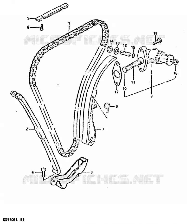 TIMING Suzuki MOTO 550 GS 1981  GS550EX(X)