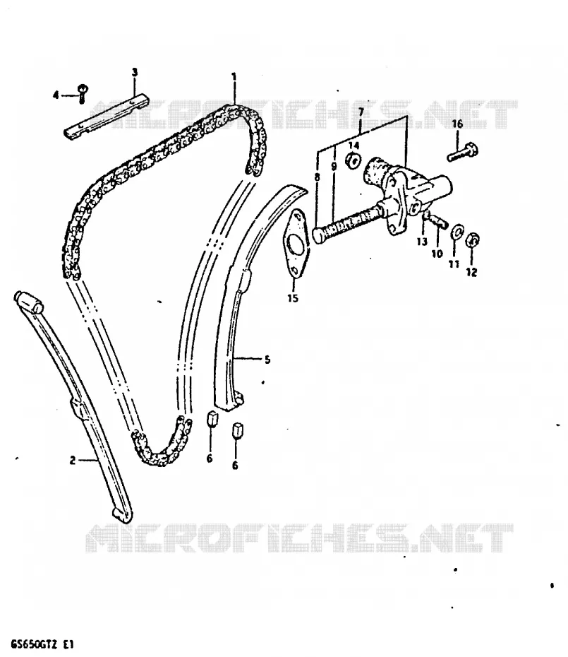 TIMING Suzuki MOTO 650 GS 1982  GS650GTZ(X/Z)