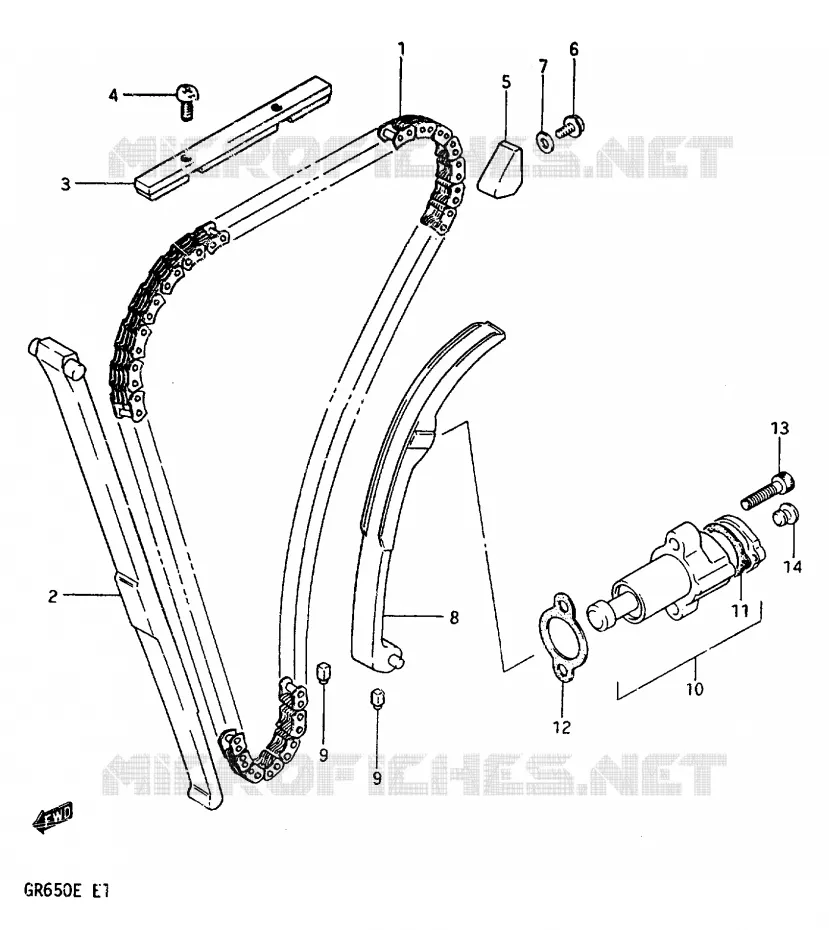 TIMING Suzuki MOTO 650 TEMPTER 1984  GR650XE(D/E)