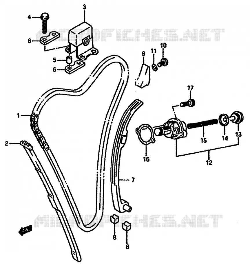 TIMING Suzuki MOTO 750 GSX-R 1985  GSX-R750F(F/G/H) E34