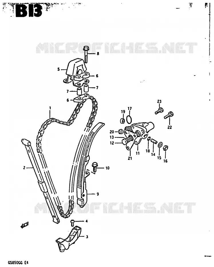 TIMING Suzuki MOTO 850 GS 1984  GS850GE(E4)