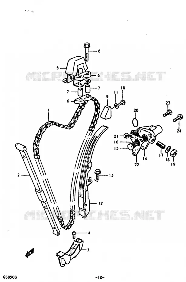 TIMING Suzuki MOTO 850 GS 1986  GS850G