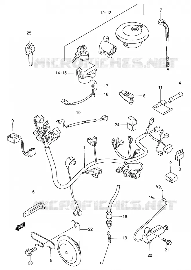 WIRING HARNESS (MODEL Y) Suzuki MOTO 250 GN 1999  GN250X(E2)