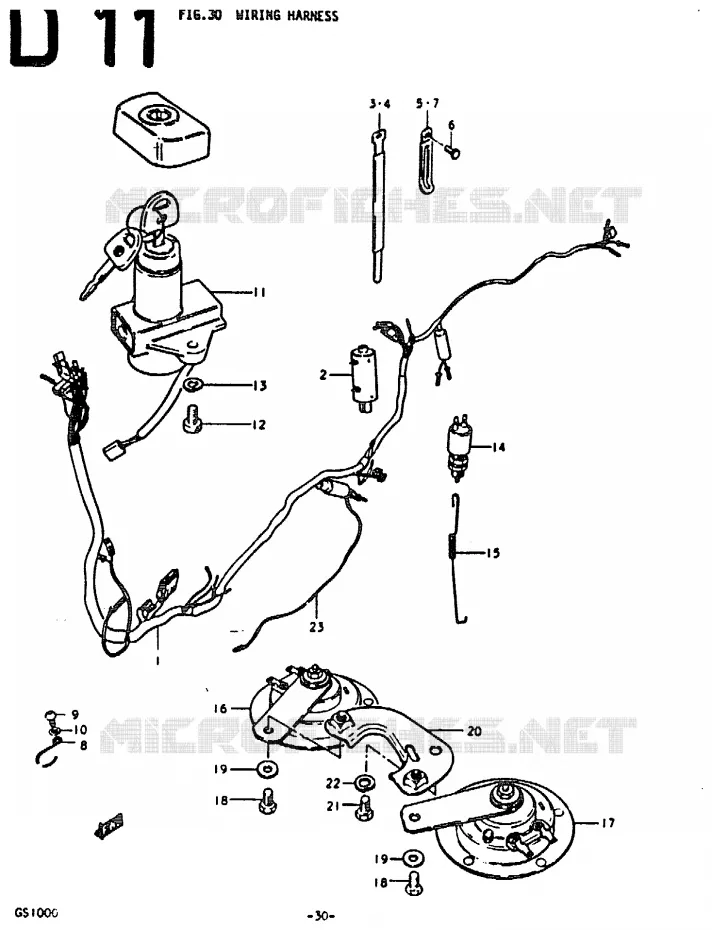 WIRING HARNESS Suzuki MOTO 1000 GS 1978  GS1000C(C/N)