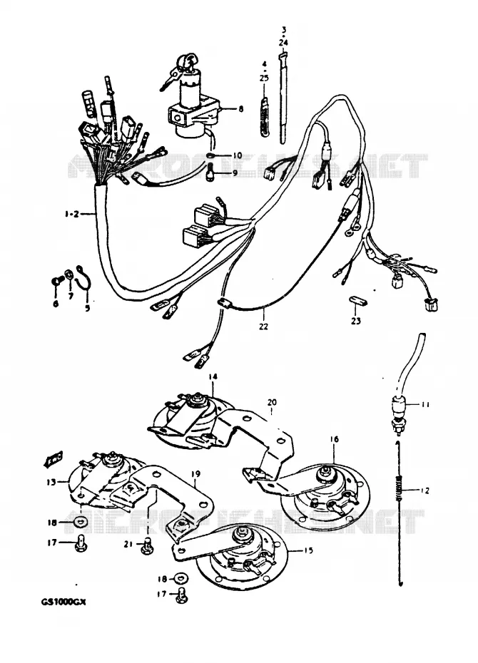 WIRING HARNESS Suzuki MOTO 1000 GS 1981  GS1000GX(X/T)