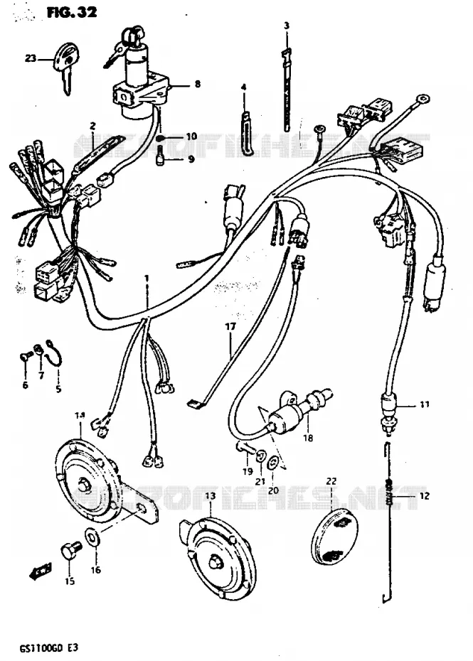 WIRING HARNESS Suzuki MOTO 1100 GS-G 1983  GS1100GD(Z/D)