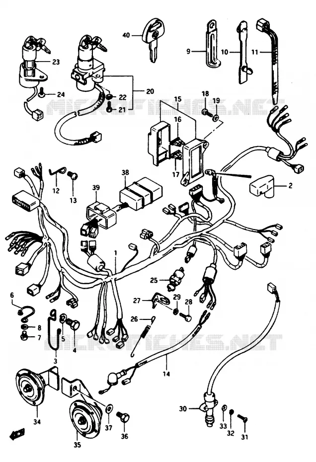 WIRING HARNESS Suzuki MOTO 1150 GS 1986  GS1150EFG(E/F/G)