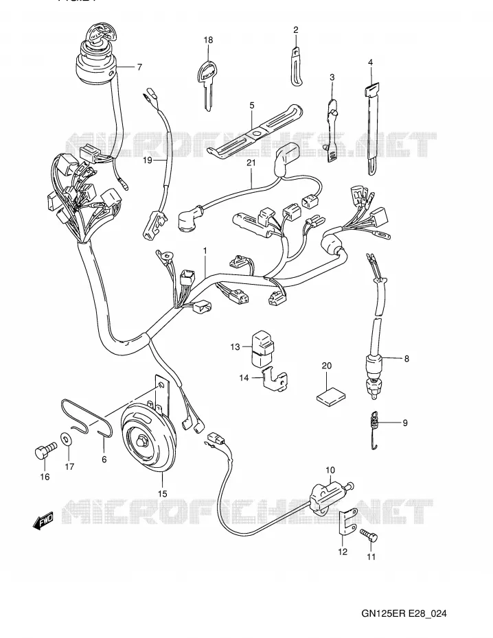 WIRING HARNESS Suzuki MOTO 125 GN 1994  GN125ER(E28)