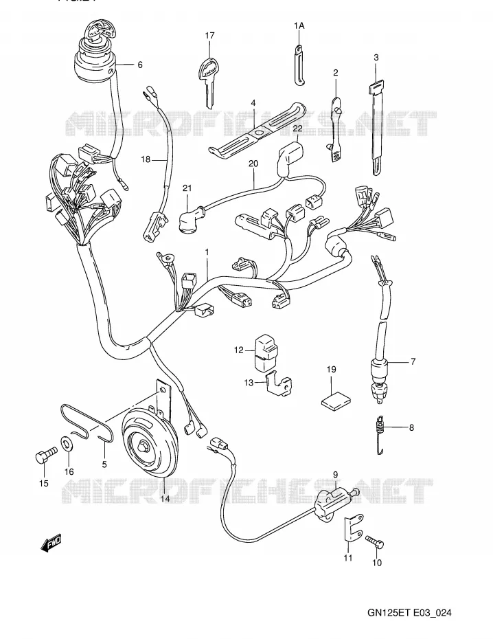 WIRING HARNESS Suzuki MOTO 125 GN 1994  GN125ER(E3)
