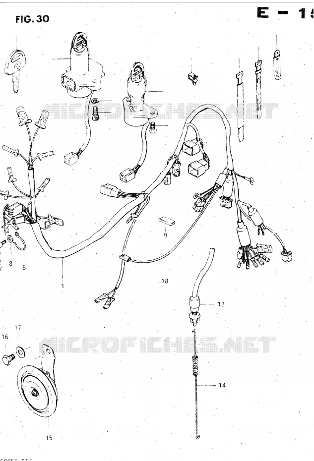 WIRING HARNESS Suzuki MOTO 500 GS-E 1983  GS500ED(Z/D)
