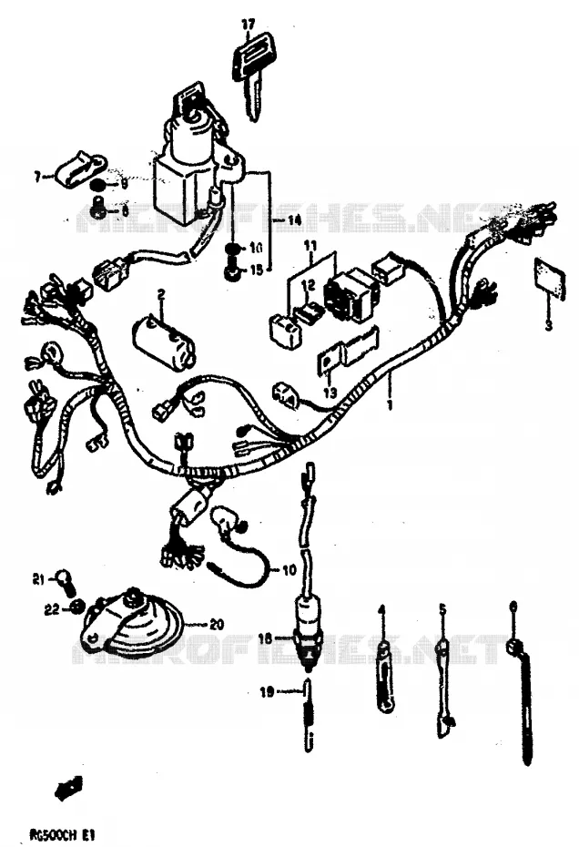 WIRING HARNESS Suzuki MOTO 500 GS-E 1990  GS500EL(E1)