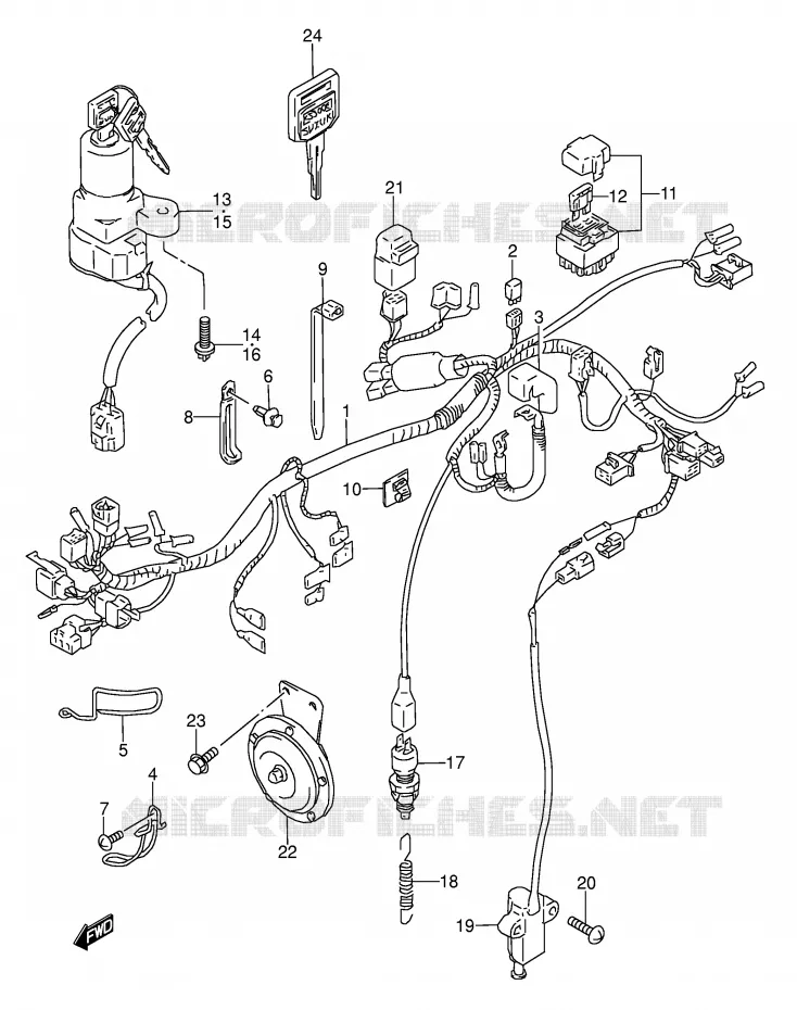 WIRING HARNESS Suzuki MOTO 500 GS-E 1994  GS500EUR(E2)