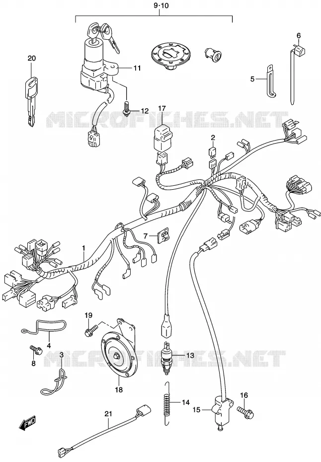 WIRING HARNESS Suzuki MOTO 500 GS-E 2003  GS500HK3(P19)