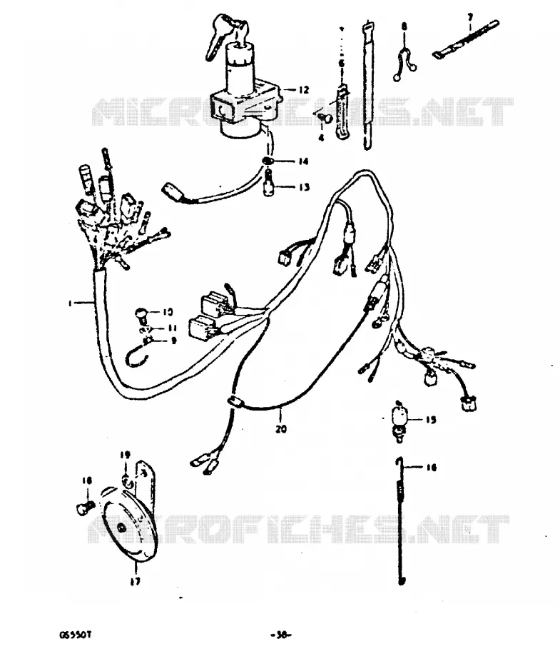 WIRING HARNESS Suzuki MOTO 550 GS 1980  GS550DT(T)