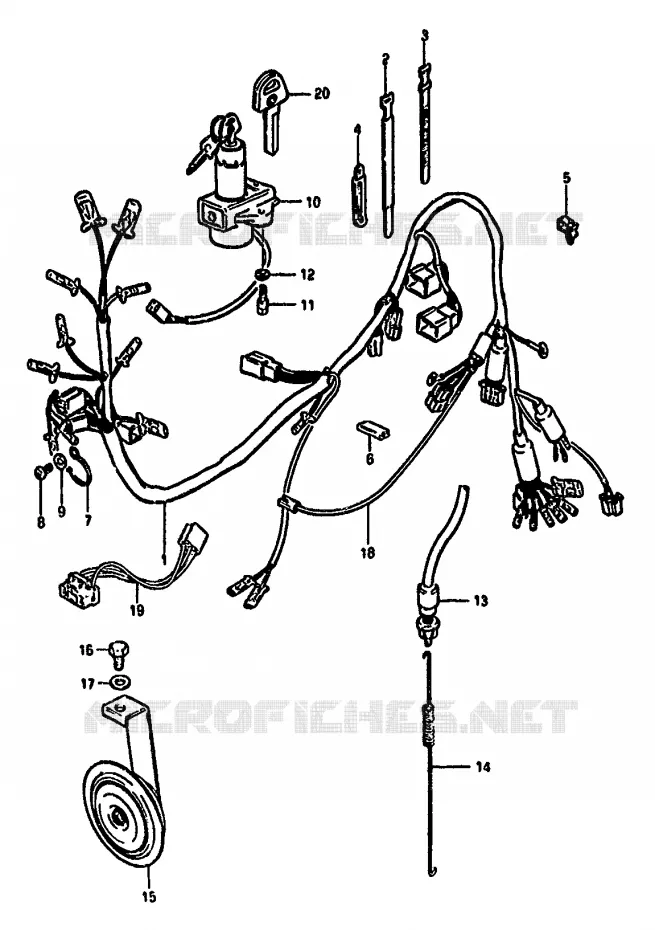 WIRING HARNESS Suzuki MOTO 550 GS 1981  GS550MX(X/Z)