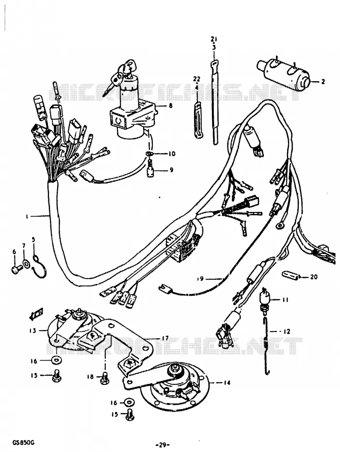 WIRING HARNESS Suzuki MOTO 850 GS 1986  GS850G