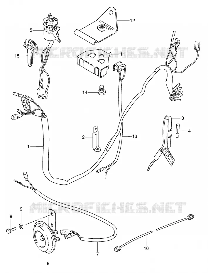 WIRING HARNESS Suzuki SCOOTER 50 FZ 1986  FZ50G(E1)
