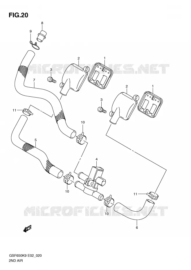 ANTI POLLUTION SYSTEM Suzuki MOTO 650 BANDIT 2009  GSF650K9(E2)