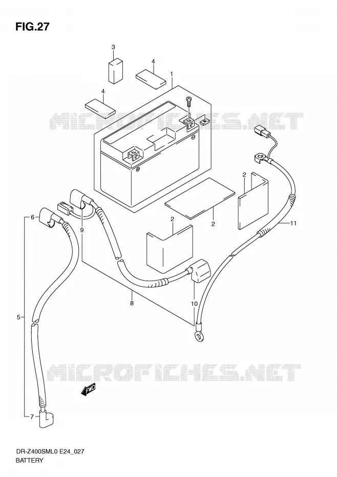 BATTERY Suzuki MOTO 400 DR-Z 2010  DR-Z400SML0(E24)