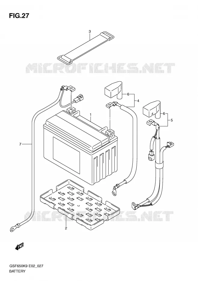 BATTERY Suzuki MOTO 650 BANDIT 2010  GSF650SUL0(E2)