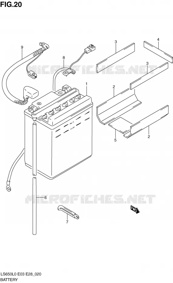 BATTERY Suzuki MOTO 650 BOULEVARD 2010  LS650L0(E3/E28)