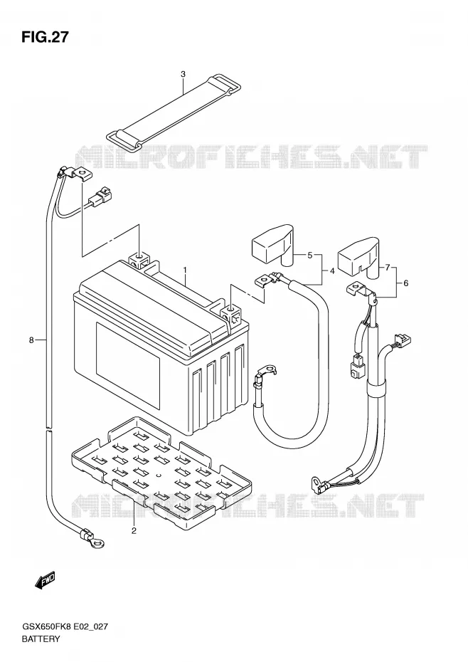 BATTERY Suzuki MOTO 650 GSX-F 2010  GSX650FAL0(E2)