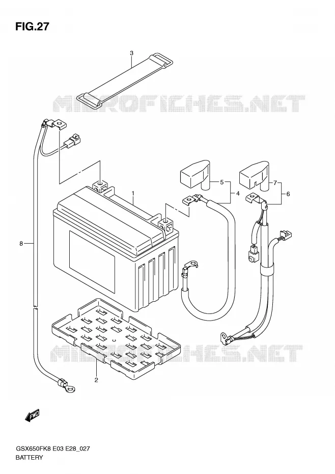 BATTERY Suzuki MOTO 650 GSX-F 2010  GSX650FAL0(E3/E28)