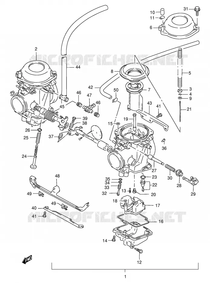 CARBURETOR Suzuki MOTO 500 GS-E 2000  GS500EY(E2)