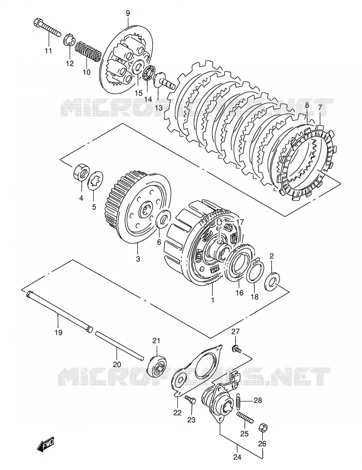 CLUTCH Suzuki MOTO 500 GS-E 2000  GS500EUY(E2)