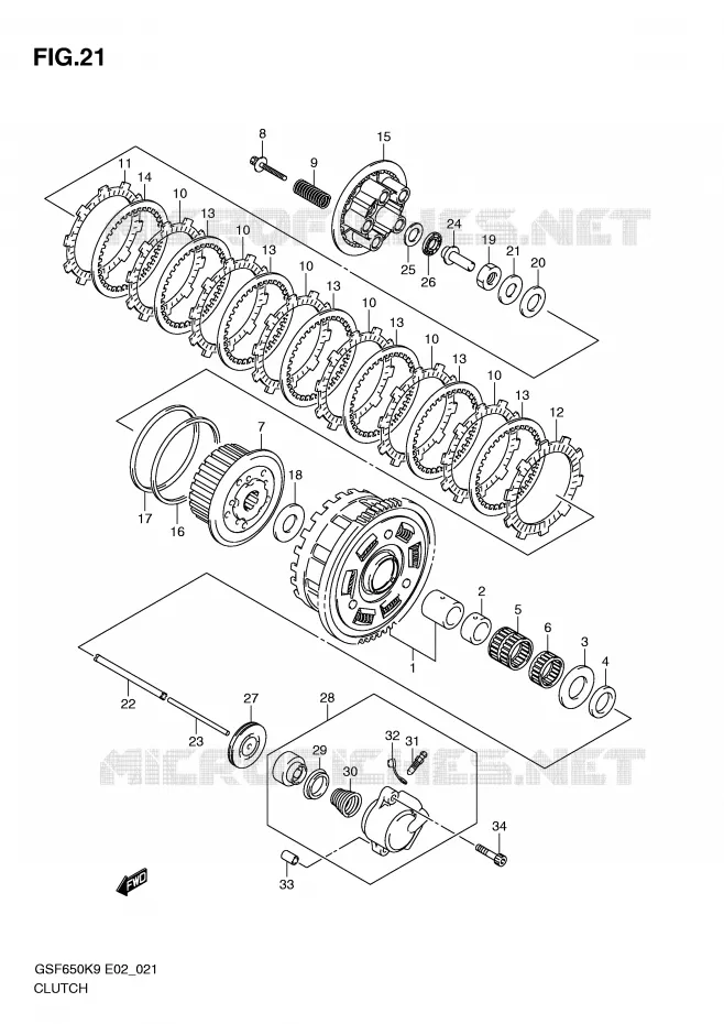 CLUTCH Suzuki MOTO 650 BANDIT 2009  GSF650SAK9(E2)