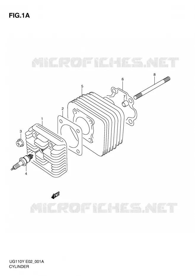 CYLINDER Suzuki SCOOTER 110 UG 2000  UG110Y(E2)