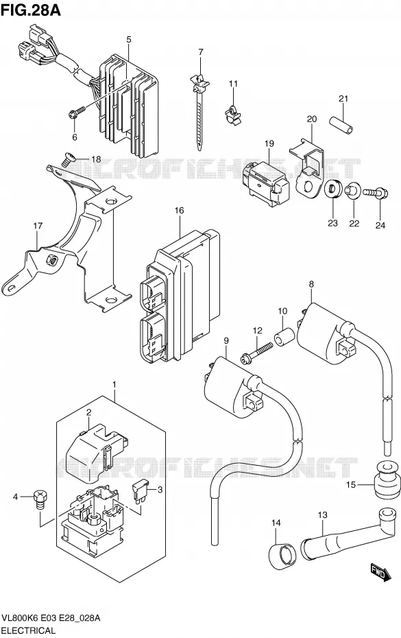 ELECTRICAL (MODEL K9/L0 E3/E28) Suzuki MOTO 800 VOLUSIA 2007  VL800K7(E3/E28)