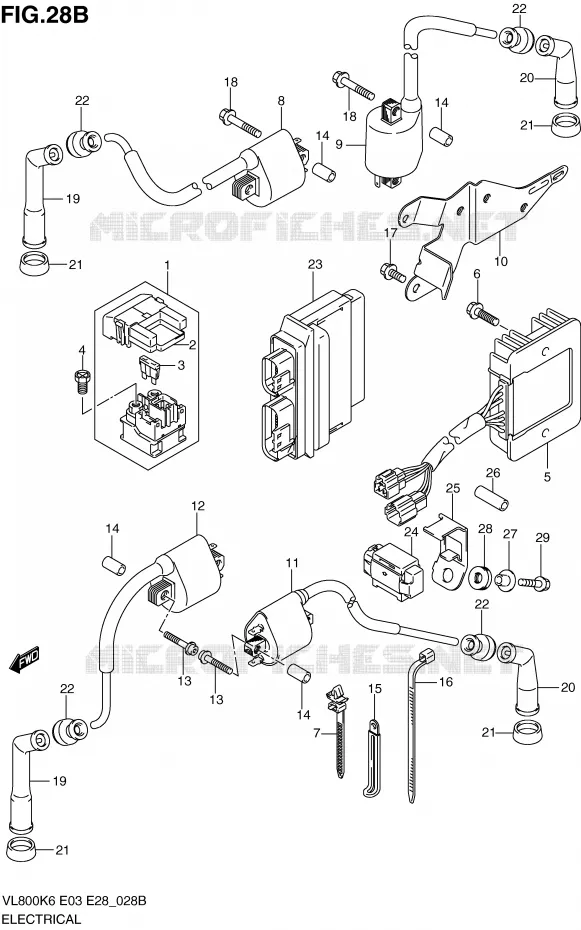 ELECTRICAL (MODEL K9/L0 E33) Suzuki MOTO 800 VOLUSIA 2007  VL800TK7(E3/E28)