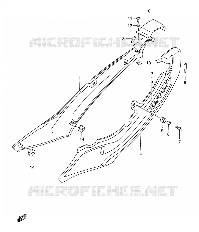FAIRING (MODEL W) Suzuki MOTO 500 GS-E 1999  GS500EUX(E2)