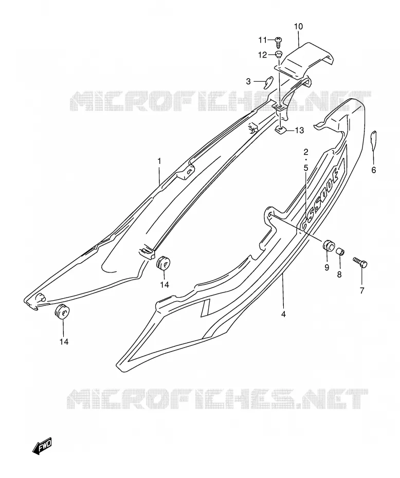 FAIRING (MODEL X) Suzuki MOTO 500 GS-E 1999  GS500EUX(E2)
