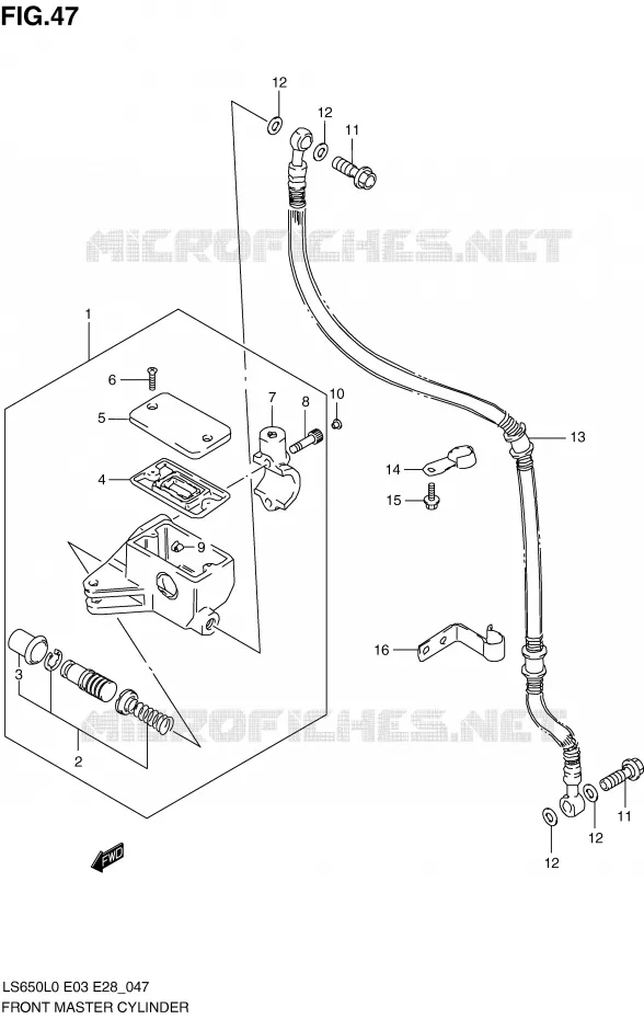 FRONT MASTER CYLINDER Suzuki MOTO 650 BOULEVARD 2010  LS650L0(E3/E28)