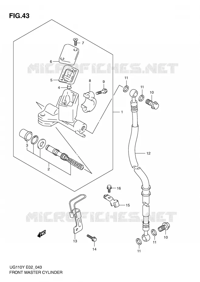 FRONT MASTER CYLINDER Suzuki SCOOTER 110 UG 2000  UG110Y(E2)