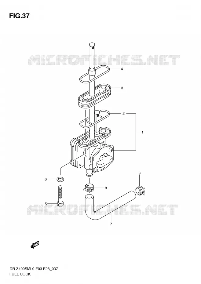 FUEL COCK Suzuki MOTO 400 DR-Z 2010  DR-Z400SML0(E3/E28)