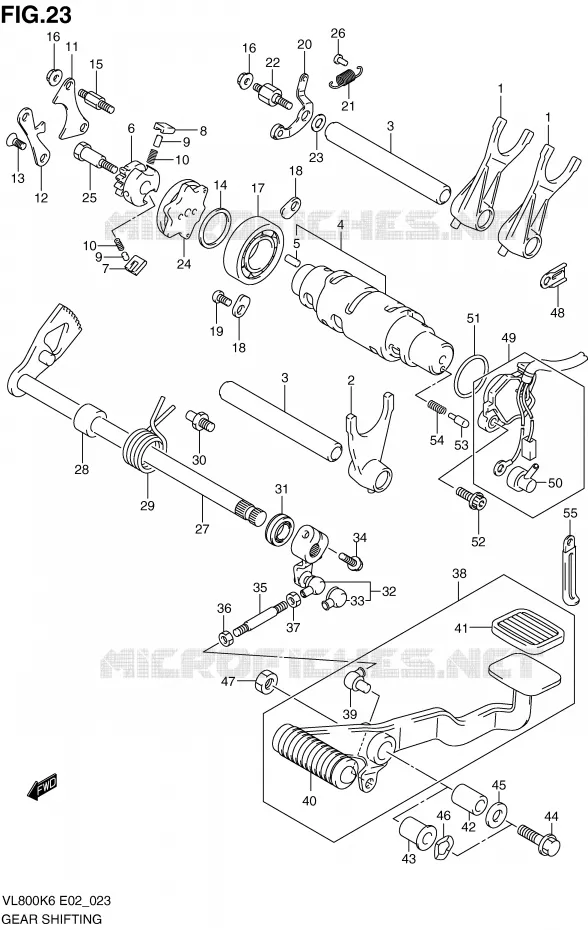 GEAR SHIFTING ASSY Suzuki MOTO 800 VOLUSIA 2010  VL800CL0(E2)