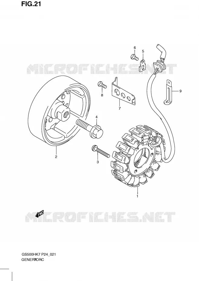 GENERATOR Suzuki MOTO 500 GS-F 2009  GS500FHK9(P24)