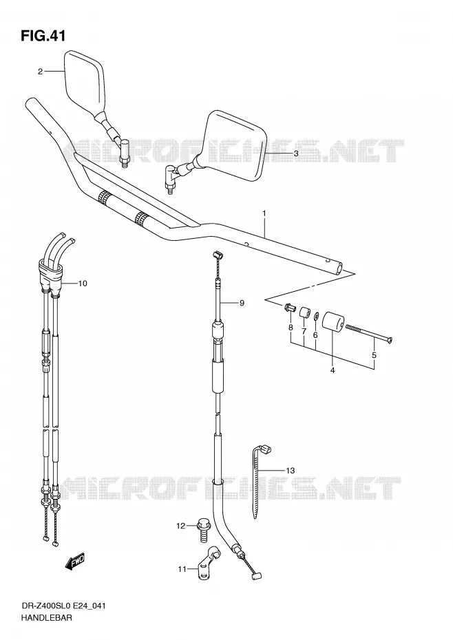 HANDLEBAR Suzuki MOTO 400 DR-Z 2010  DR-Z400SL0(E24)