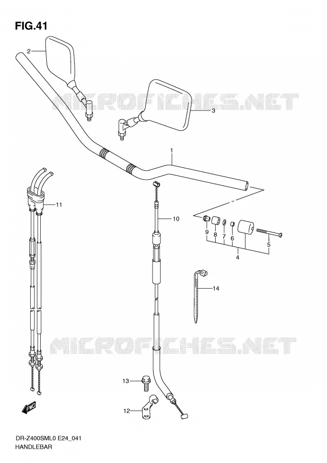 HANDLEBAR Suzuki MOTO 400 DR-Z 2010  DR-Z400SML0(E24)